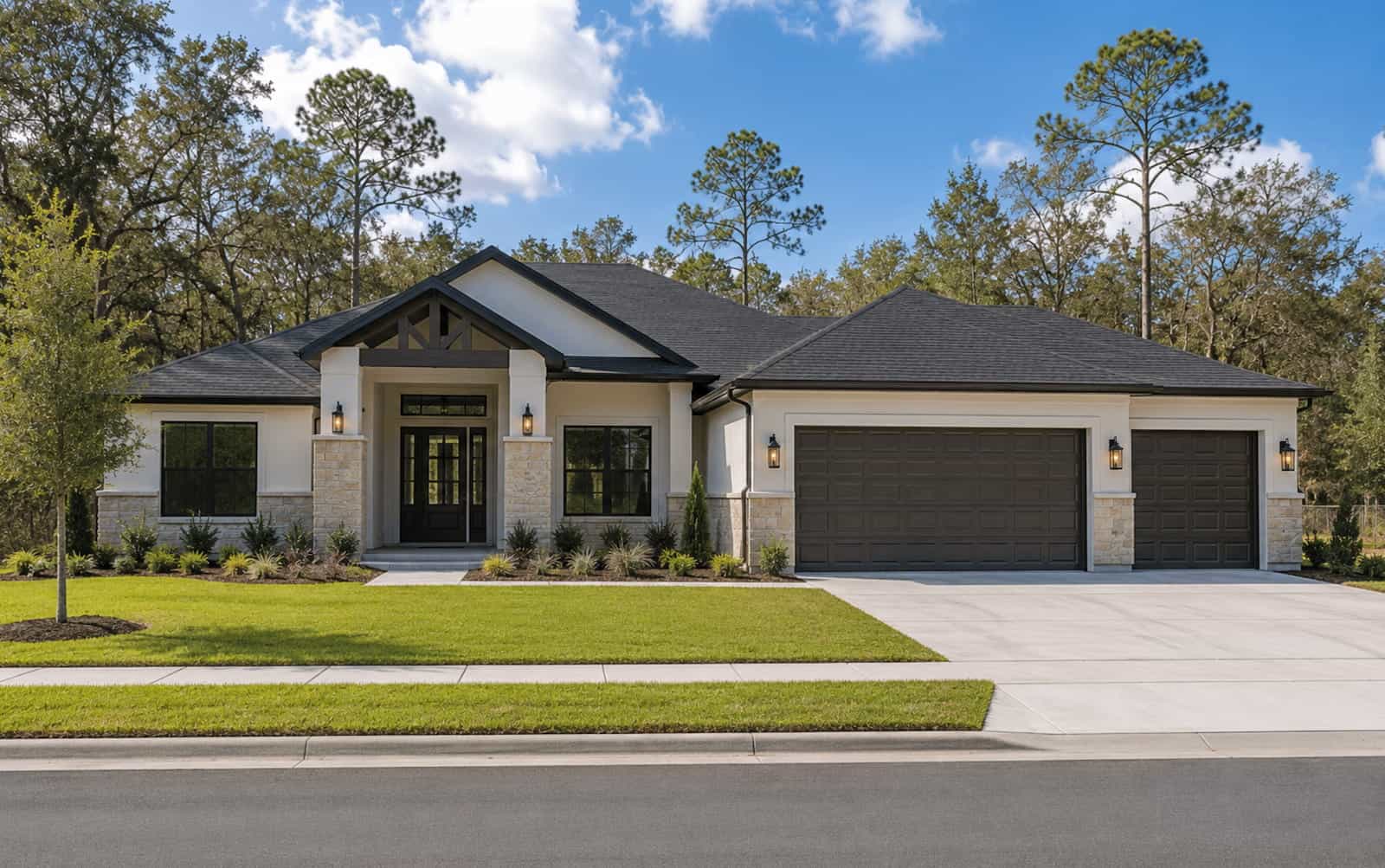 Completed custom home in Ocala, Florida