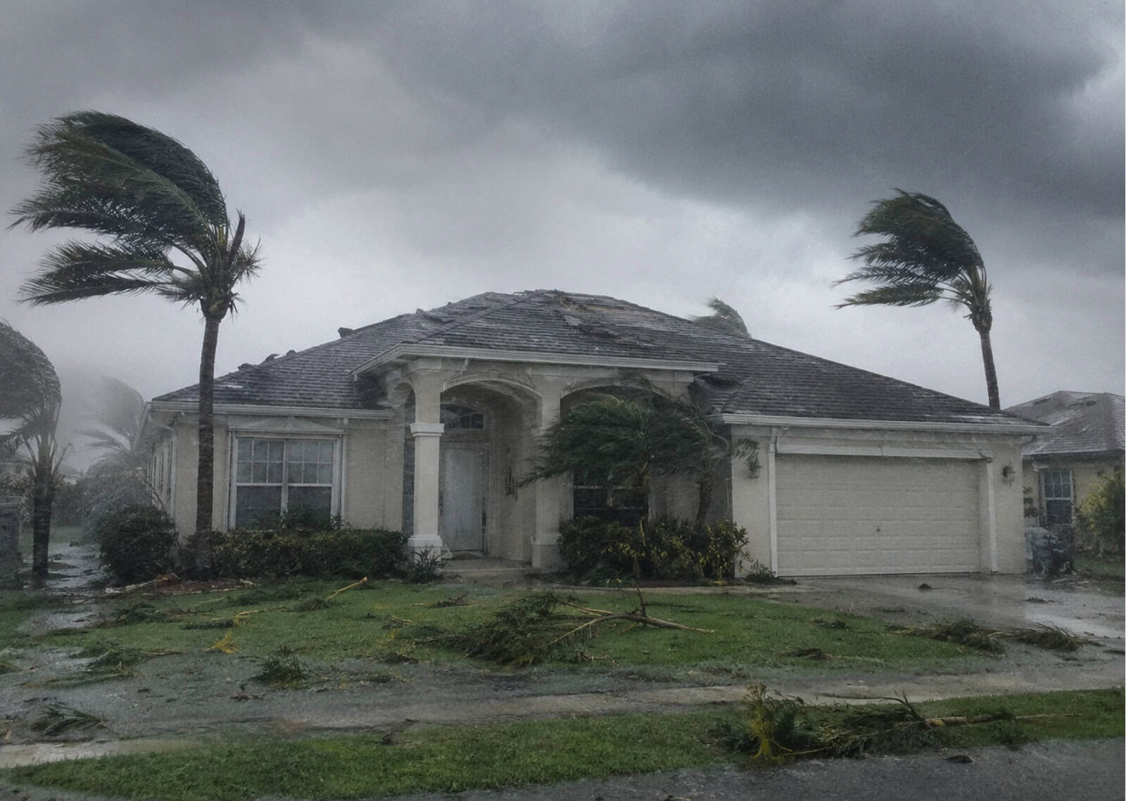 Florida home hurricane damage roof repair
