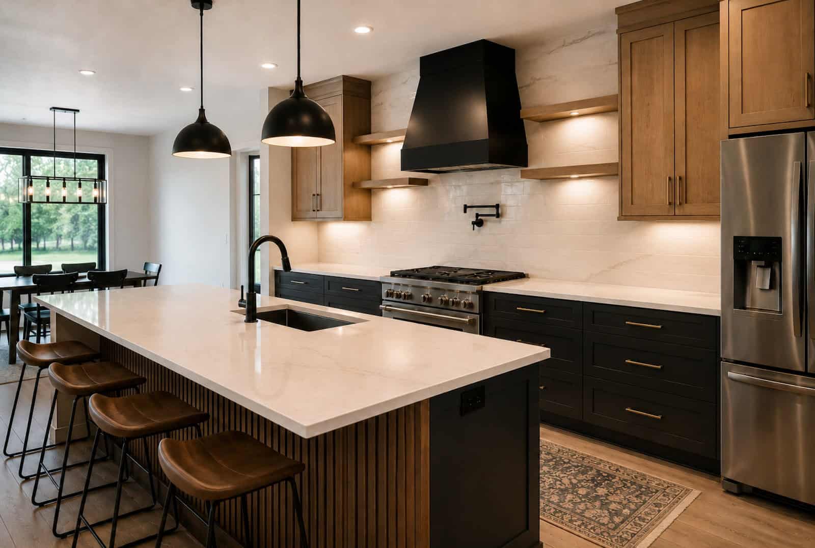 Kitchen remodel with modern wood cabinets in Lady Lake FL